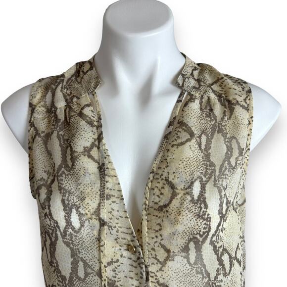 H&M Blouses Set of 2 Sleeveless Button Front Sheer Chiffon Tunic Top Size 10 New - Picture 9 of 16